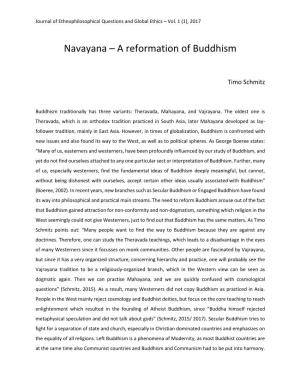 Navayana – a Reformation of Buddhism