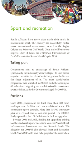 Pocket Guide to South Africa 2005: Sport and Recreation