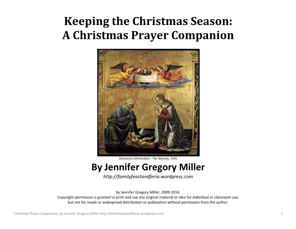 A Christmas Prayer Companion