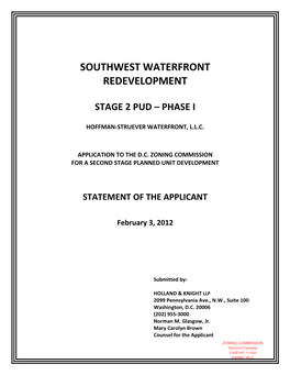 Southwest Waterfront Redevelopment