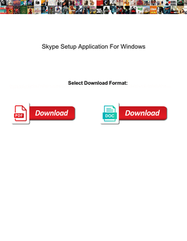 Skype Setup Application for Windows