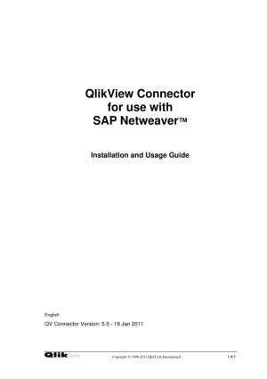 Qlikview Connector for Use with SAP Netweaver™