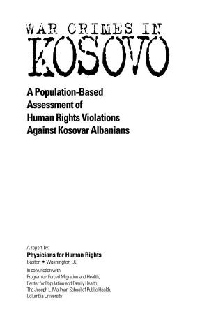 War Crimes in Kosovo