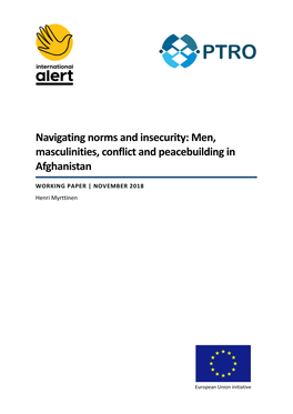 Men, Masculinities, Conflict and Peacebuilding in Afghanistan