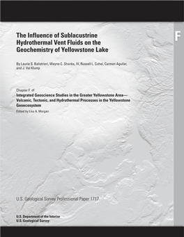 The Influence of Sublacustrine Hydrothermal Vent Fluids on the Geochemistry of Yellowstone Lake