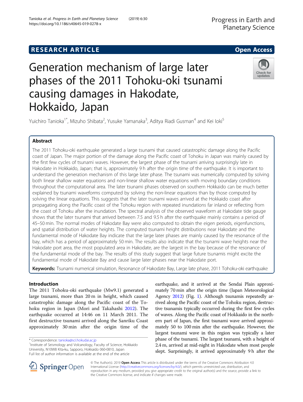 Generation Mechanism of Large Later Phases of the 2011 Tohoku-Oki