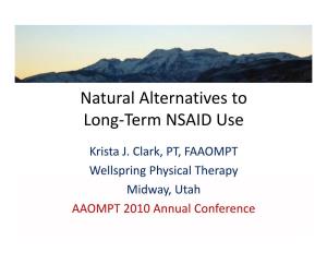 2010 AAOMPT Krista Clark Natural Alternatives to Long-Term NSAID