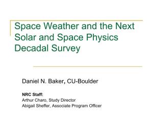 A Decadal Strategy for Solar and Space Physics