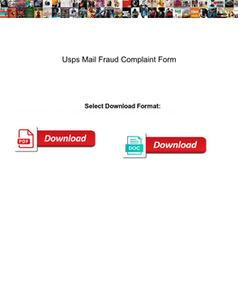 Usps Mail Fraud Complaint Form