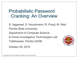 Password Cracking Research At