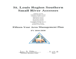 2016 St. Louis Region Southern Small River Accesses Area Plan  Page 3