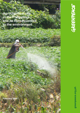 Agrochemical Use in the Philippines and Its Consequences to the Environment