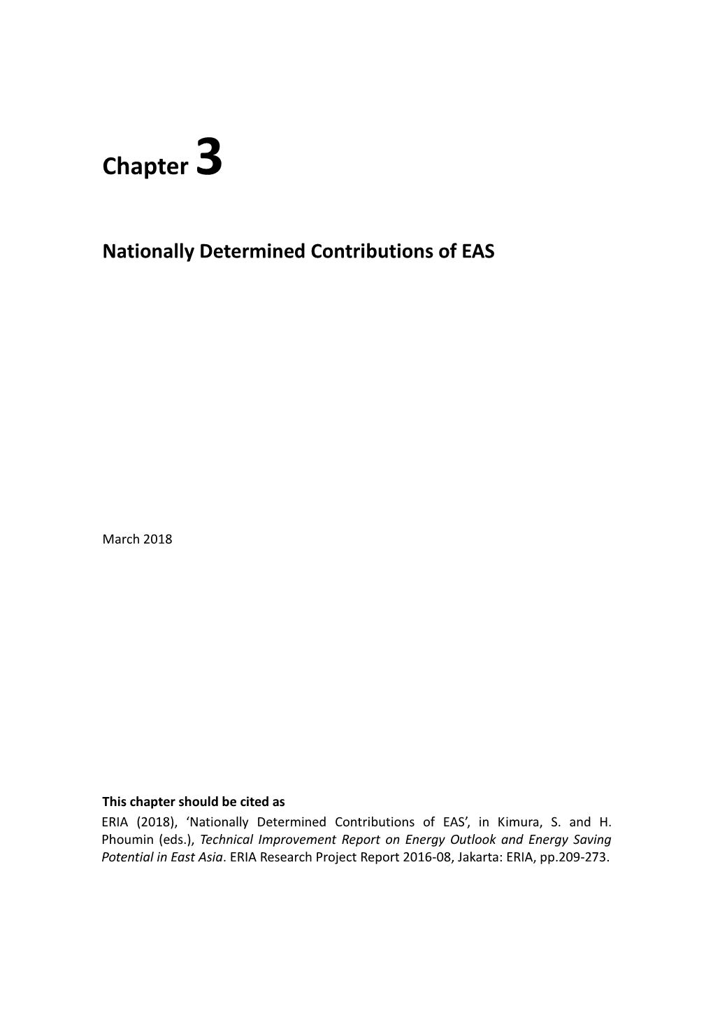 Chapter 3. Nationally Determined Contributions Of