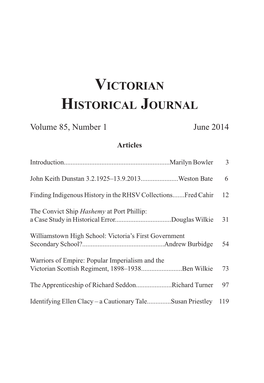 Victorian Historical Journal