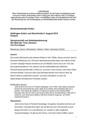 Deutschlandradio Kultur Zeitfragen Kultur Und Geschichte 6. August 2014 Feature Gemeinschaft Und Selbstbestimmung Die Welt