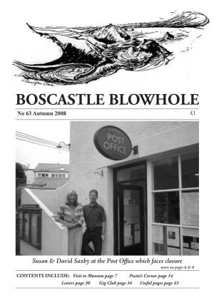 BOSCASTLE BLOWHOLE No 63 Autumn 2008 £1
