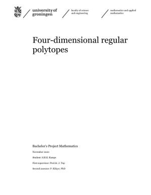 Four-Dimensional Regular Polytopes