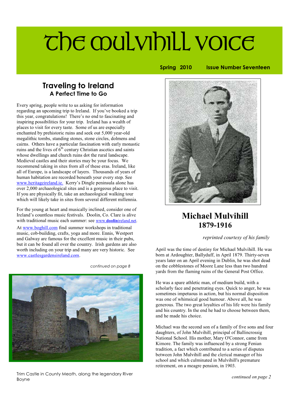 Mulvihill Voice, Spring 2010, Number 17-1