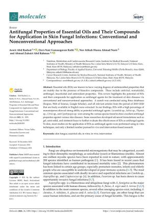 Antifungal Properties of Essential Oils and Their Compounds for Application in Skin Fungal Infections: Conventional and Nonconventional Approaches