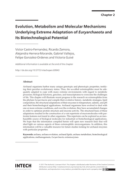 Evolution, Metabolism and Molecular Mechanisms Underlying Extreme Adaptation of Euryarchaeota
