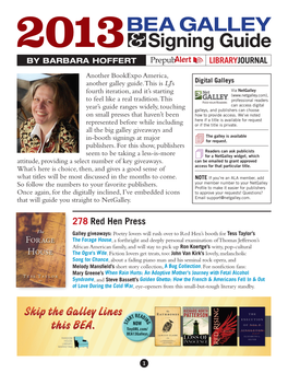 2013BEA GALLEY Signing Guide