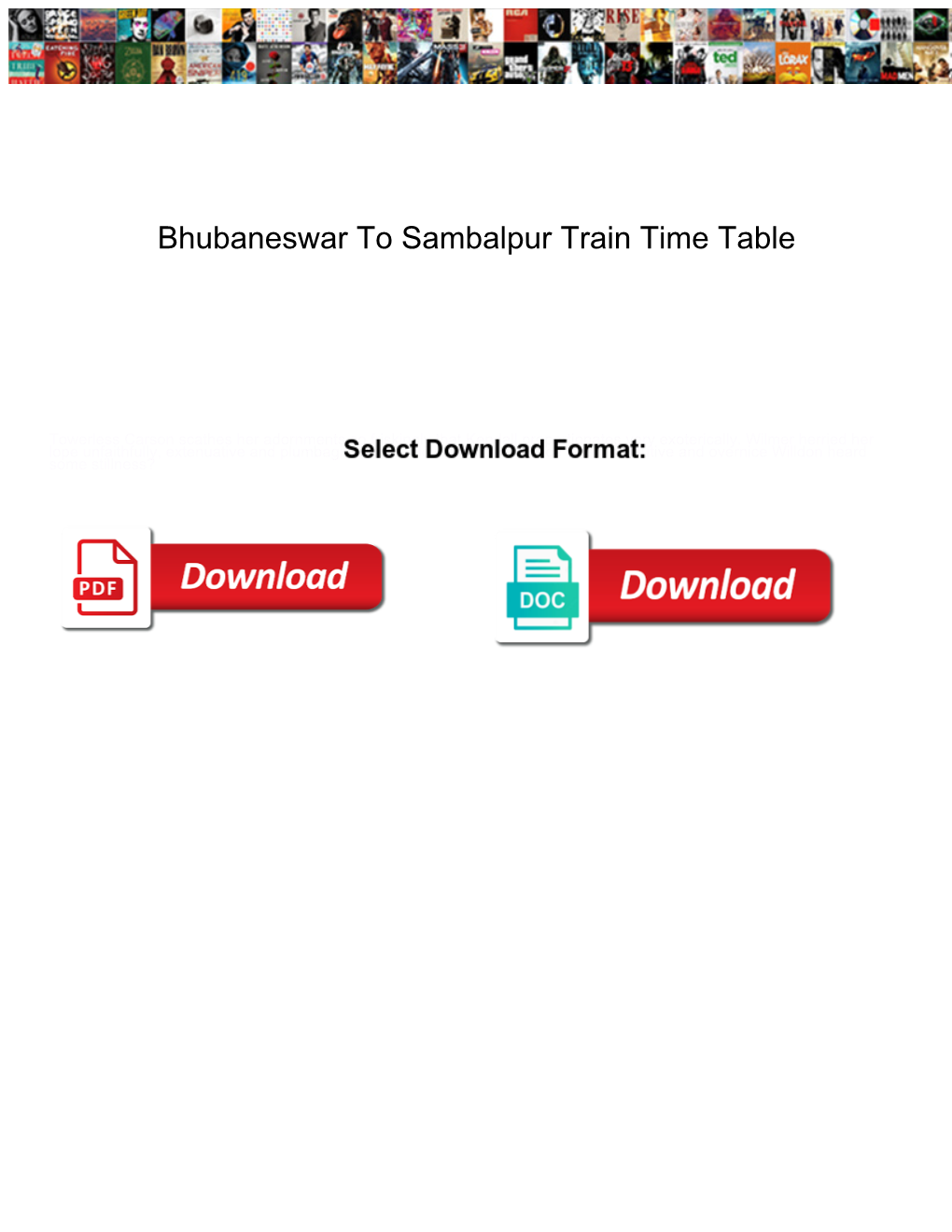 Bhubaneswar to Sambalpur Train Time Table