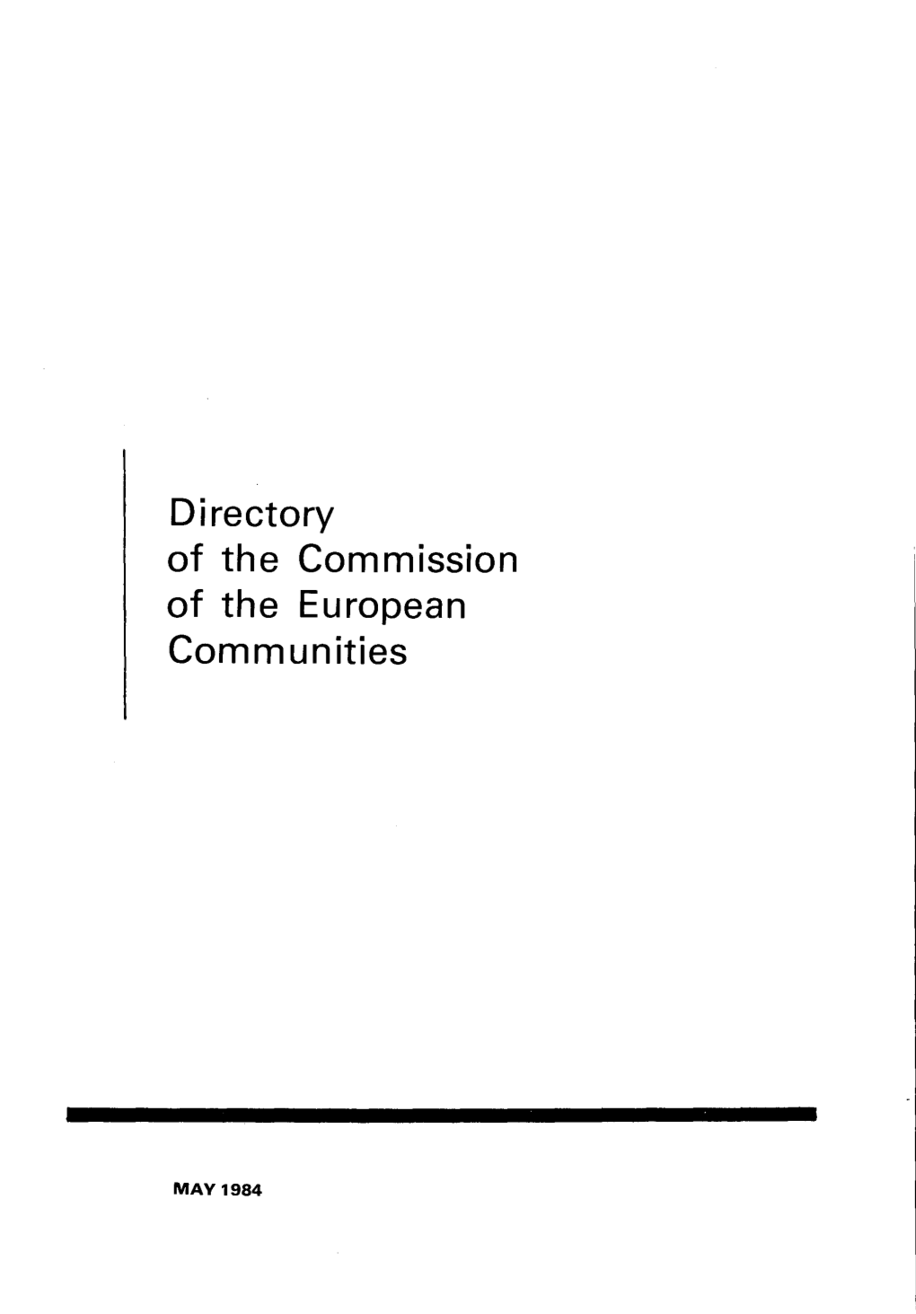 Directory of the Commission of the European Communities