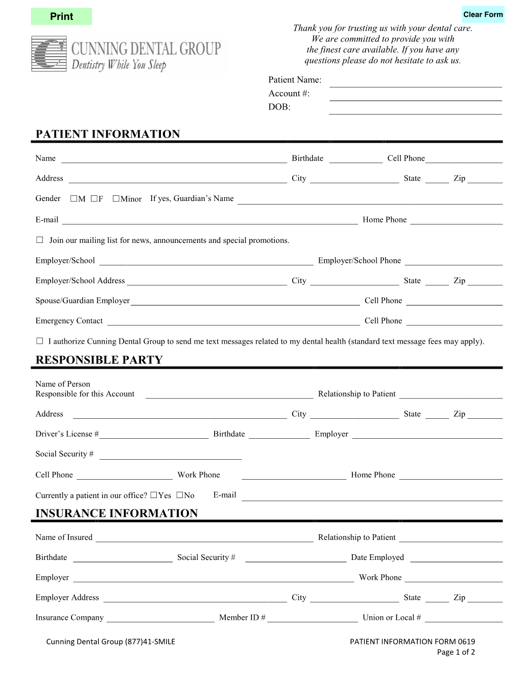 Patient Forms