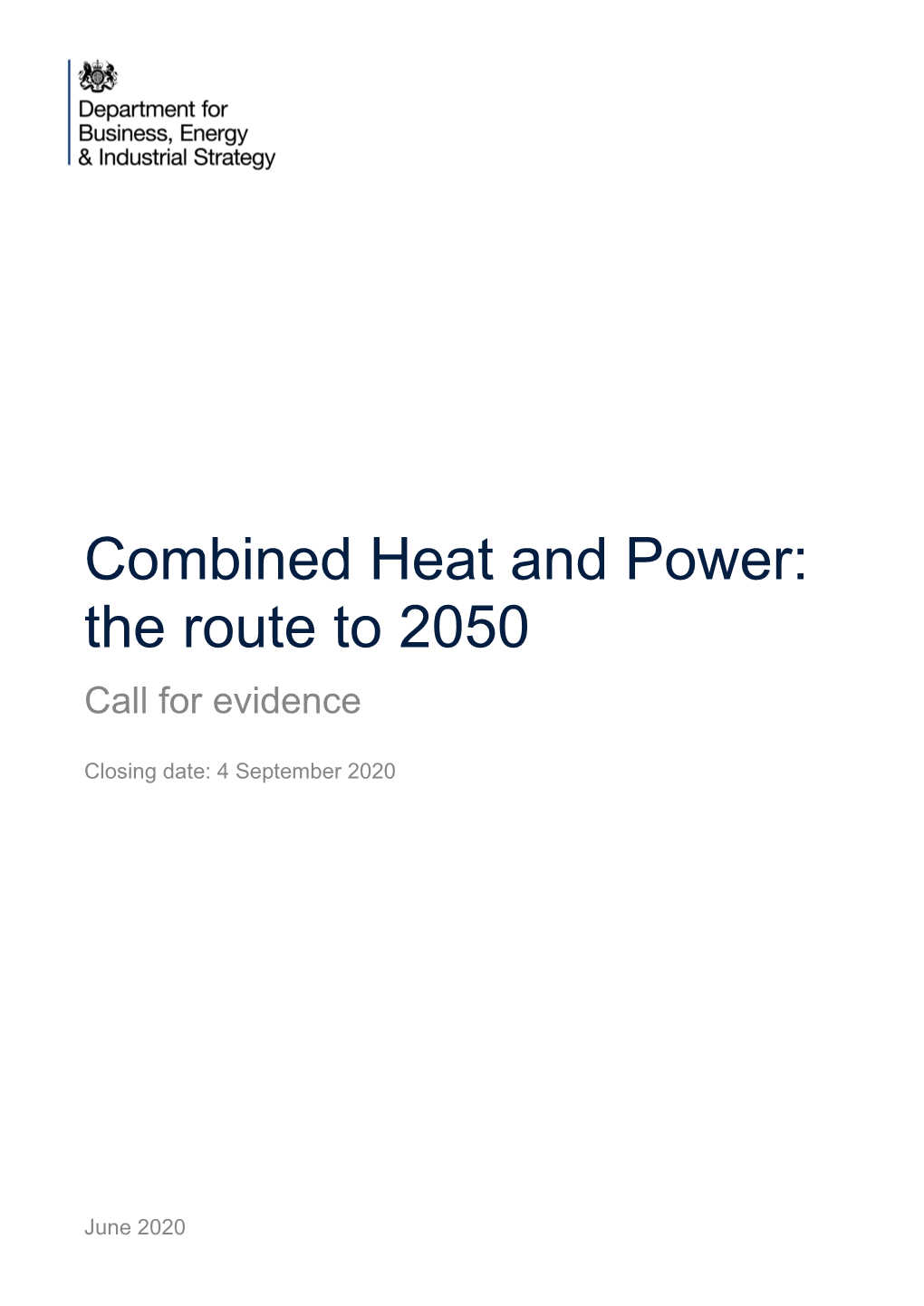 Combined Heat and Power (CHP): the Route to 2050