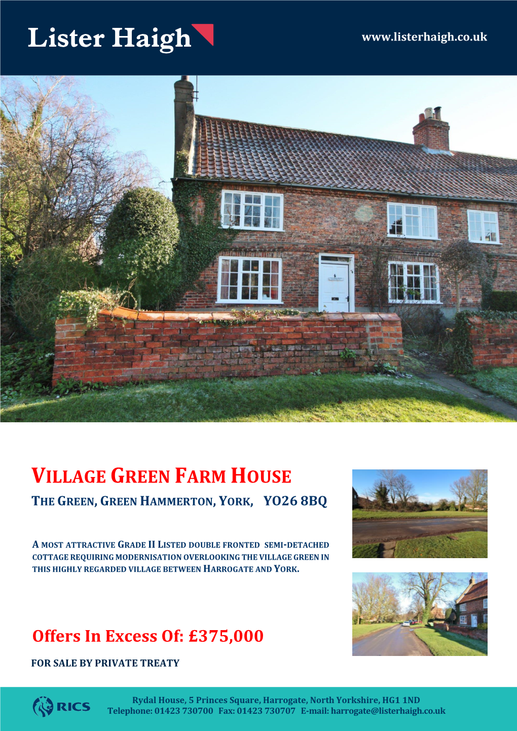 Village Green Farm House the Green, Green Hammerton, York, Yo26 8Bq