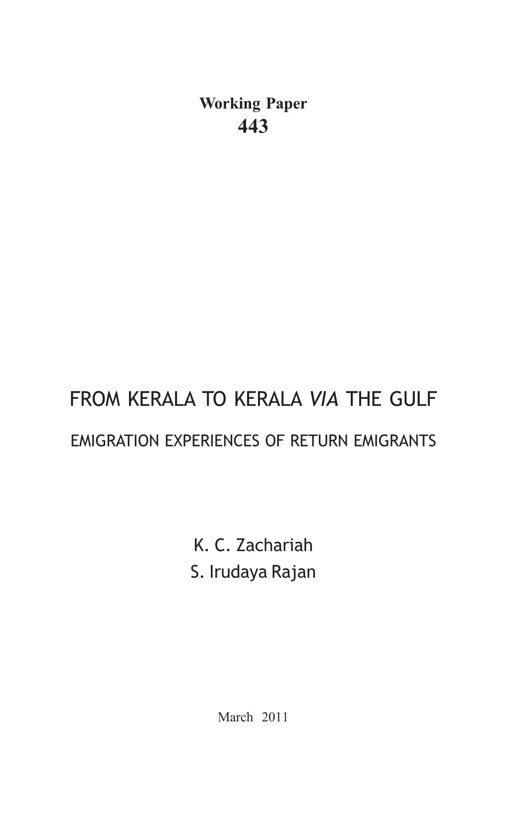 443 from Kerala to Kerala Via the Gulf