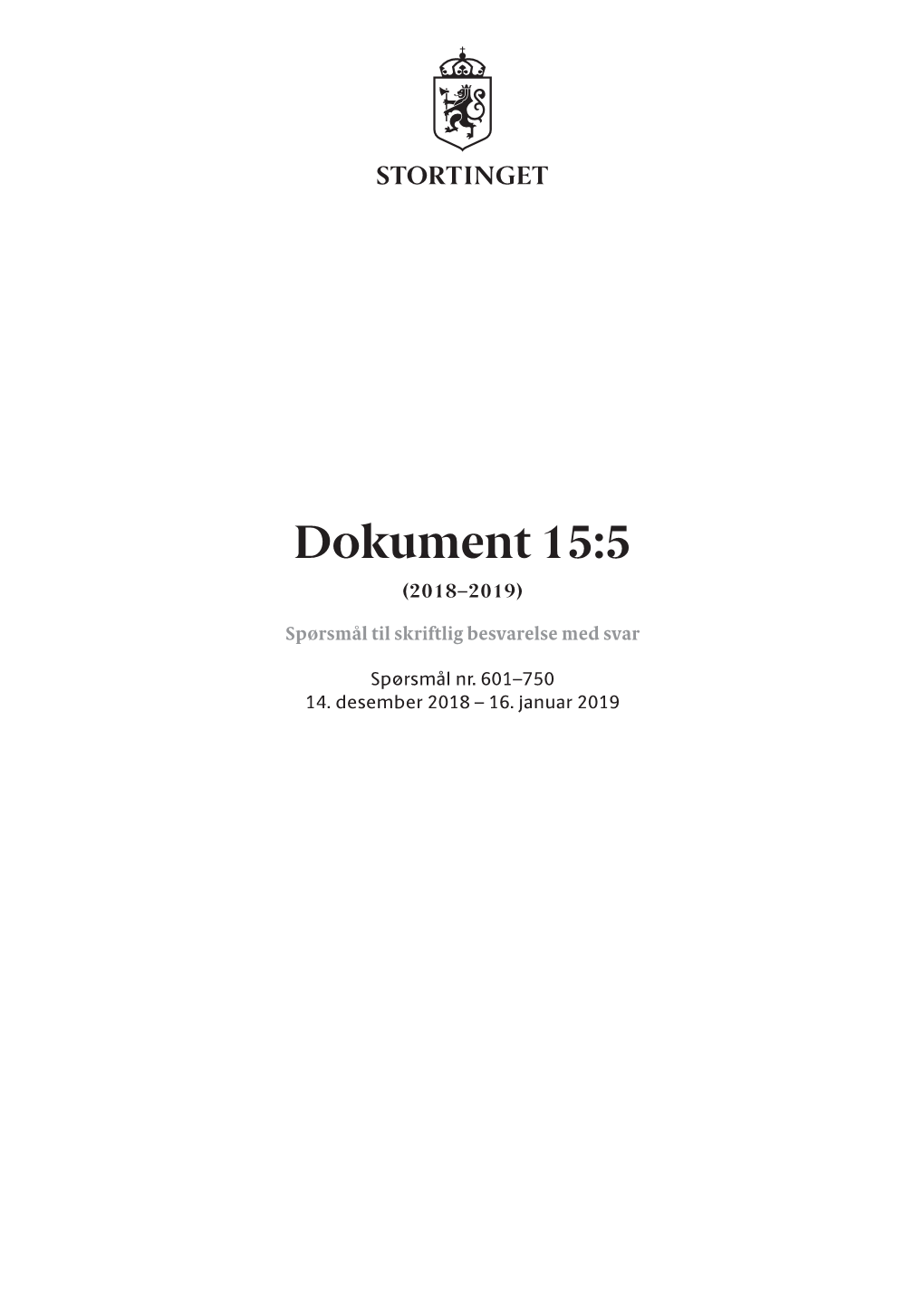 Dokument Nr. 15:5 (2018-2019)