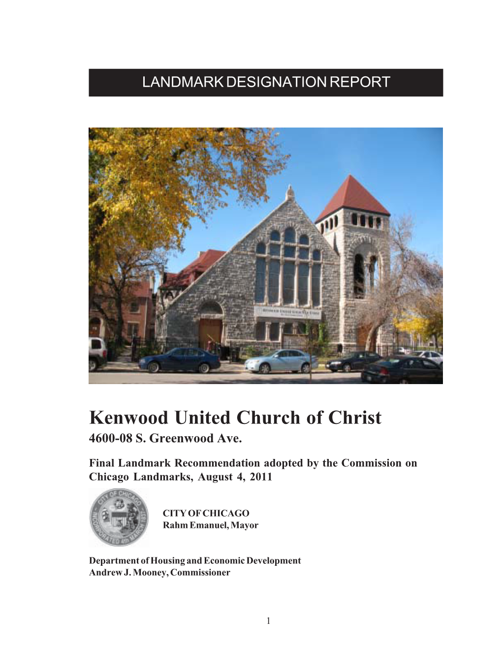 Kenwood United Church of Christ 4600-08 S