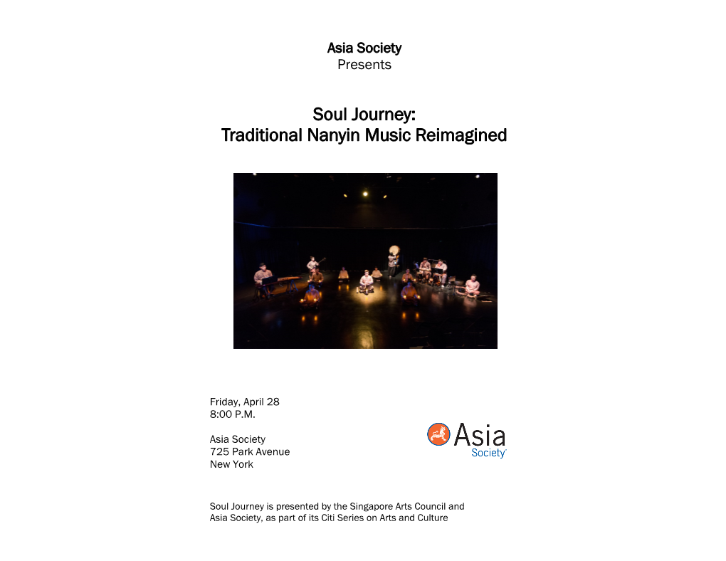 Soul Journey: Traditional Nanyin Music Reimagined