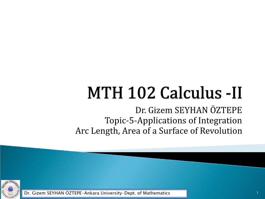 MTH 102 Calculus