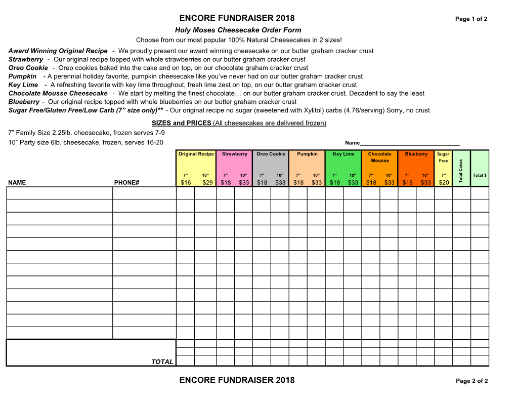 Encore Order Form 9-4-18