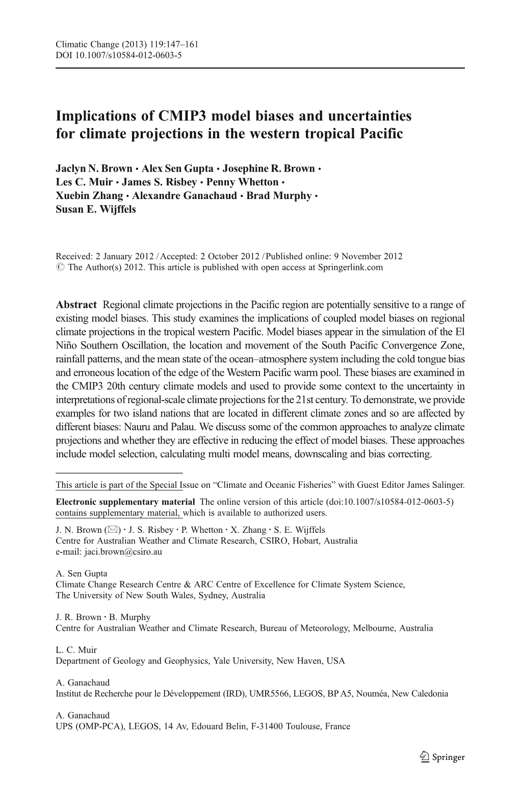 Implications of CMIP3 Model Biases and Uncertainties for Climate Projections in the Western Tropical Pacific