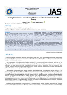 Catching Performance and Catching Efficiency of Siliconized Baits in Handline Fishery
