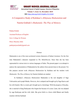 A Comparative Study of Kalidasa's Abhijnana Shakuntalam And