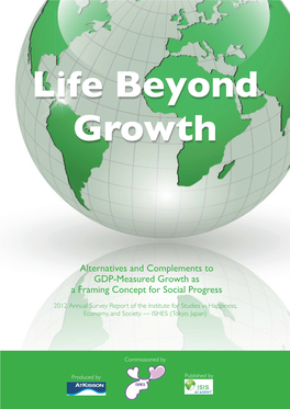Alternatives and Complements to GDP-Measured Growth As a Framing Concept for Social Progress