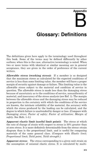 Glossary: Definitions