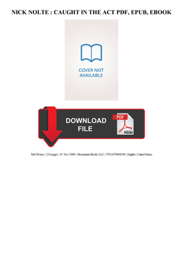 {TEXTBOOK} Nick Nolte : Caught in the Act Ebook Free Download