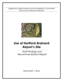 Use of Hartford- Brainard Airport Site