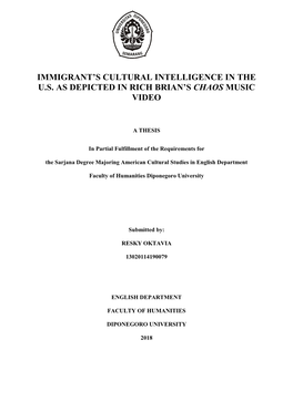 Immigrant's Cultural Intelligence in the U.S. As