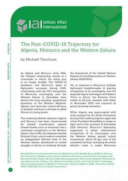 The Post-COVID-19 Trajectory for Algeria, Morocco and the Western Sahara