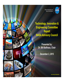 Technology, Innovation & Engineering Committee Report NASA Advisory