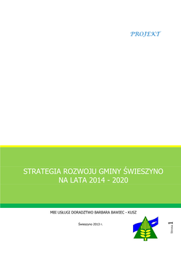 Strategia Rozwoju Gminy Świeszyno Na Lata 2014 - 2020