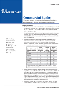 Commercial Banks This Report Covers 26 Commercial Banks and Has Been Developed Given the Current Industry Stratification