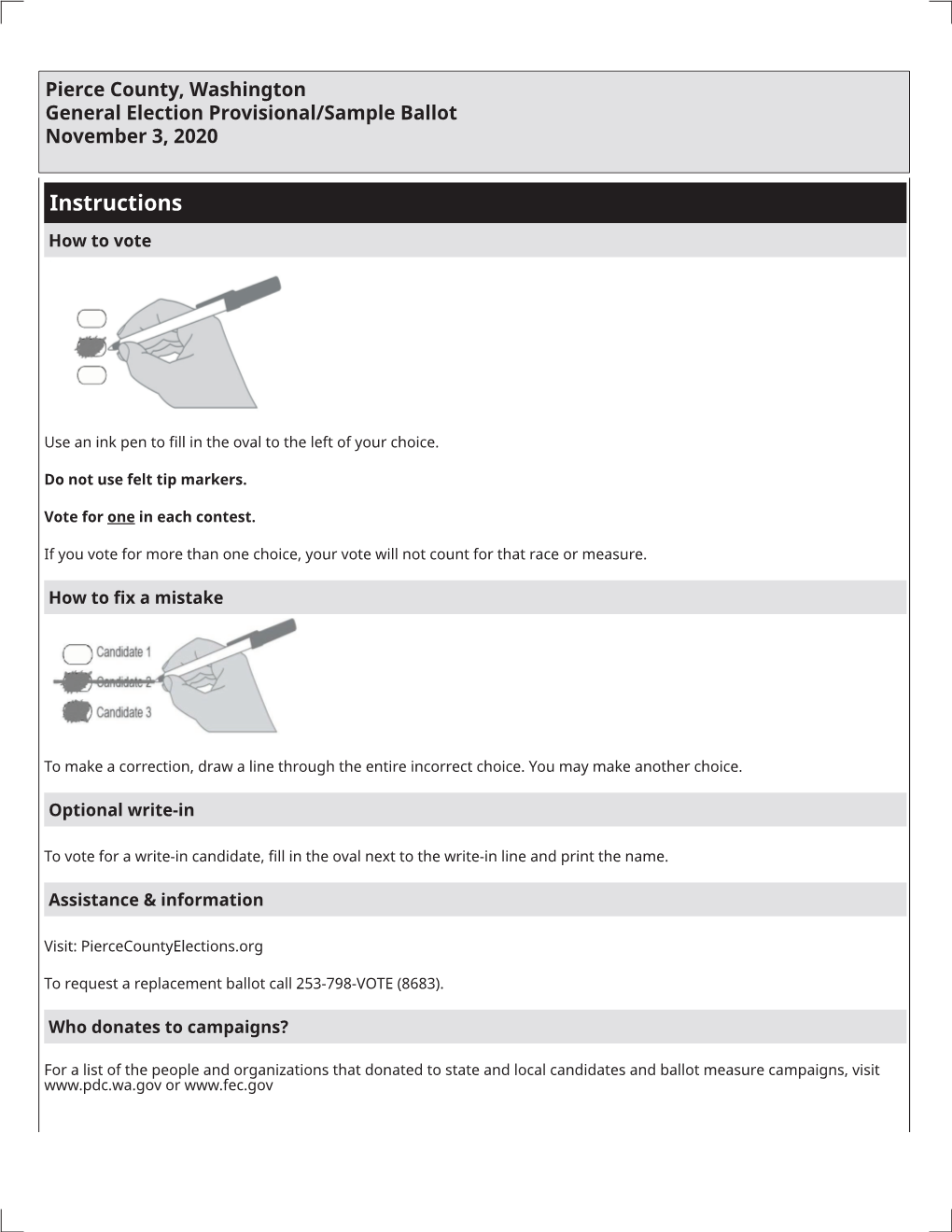 Sample Ballot