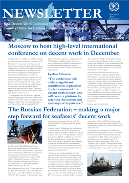 The Russian Federation – Making a Major Step Forward for Seafarers’ Decent Work Commitment to Ensuring Decent Work for and Practices